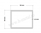 Teava rectangulara inox 50x30x1.2 mm 1